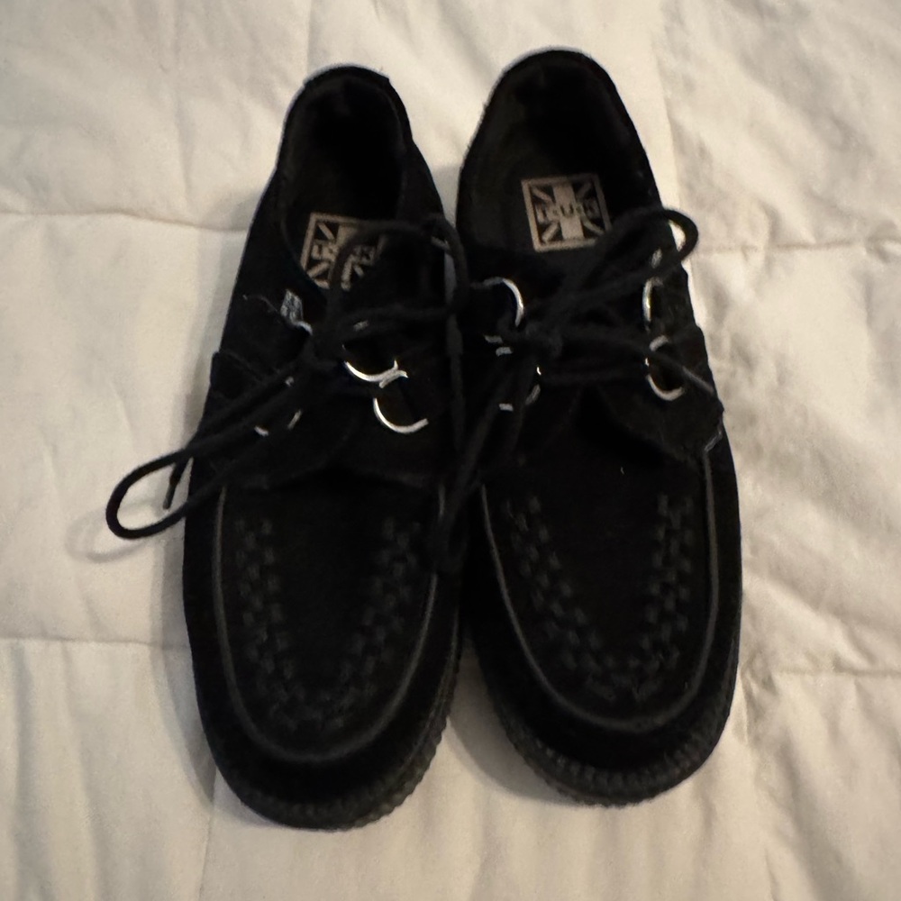 T.U.K. Creeper Black Suede Shoes